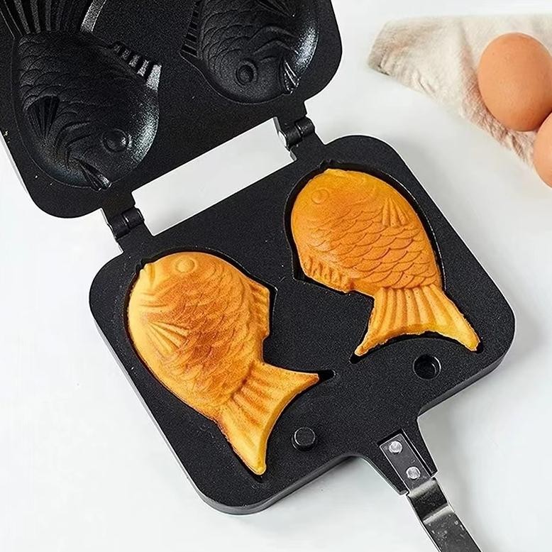 PROMO Cetakan Kue Waffle Maker PAN Taiyaki Anti Lengket Cetakan Taiyaki Waffle Taiyaki Maker Baking 