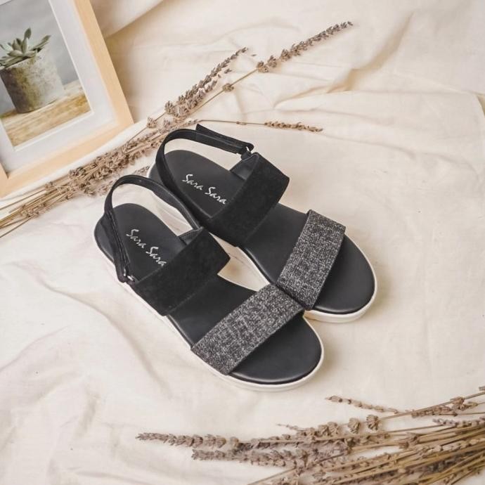 New Item, Sepatu Sandal Pesta Wanita Wedges Tali Formal Branded Bellina Terbaru