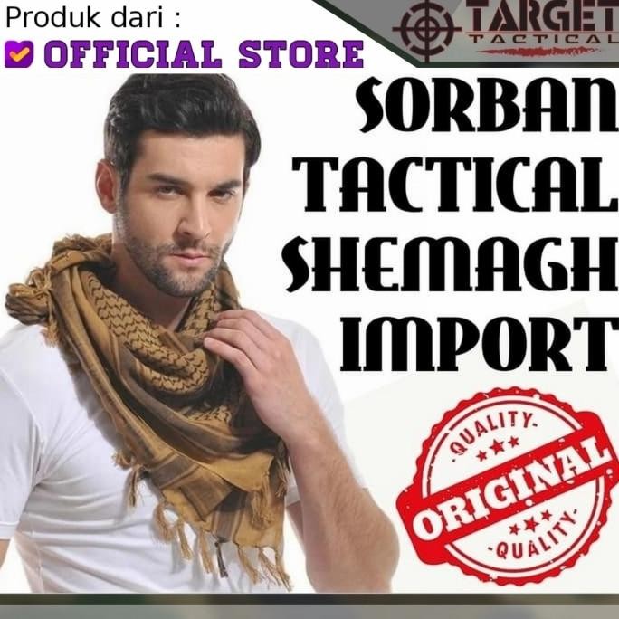 Sorban Tactical Shemagh Scarf Syal Muslim Army Loreng Baju Koko