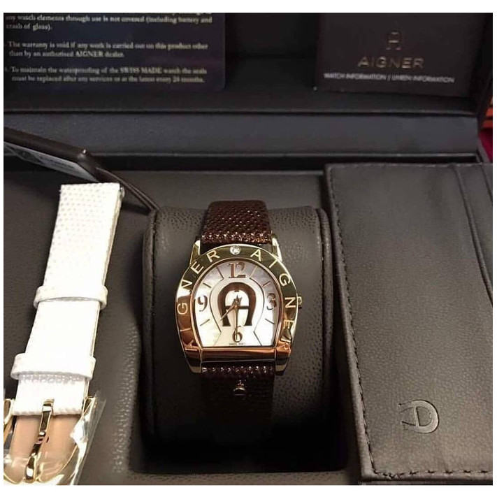 NEW Aigner Women Watch Set Two Strap