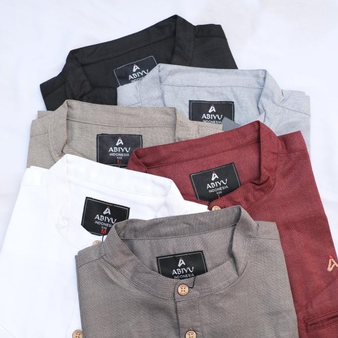 Abiyu Baju Koko Kurta Pria Dewasa Lengan Pendek