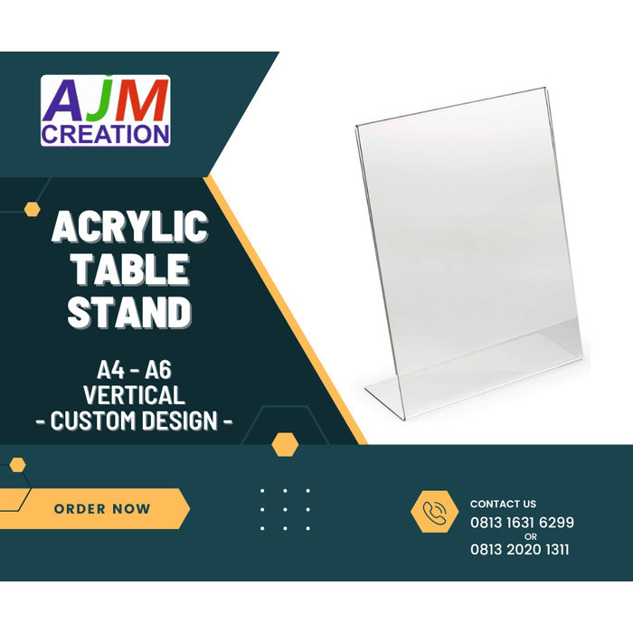 

TERLARIS! Acrylic Table Stand Akrilik Tent Holder A4 A5 A6 Brosur Qris TERBAIK, MURAH & BEST QUALITY