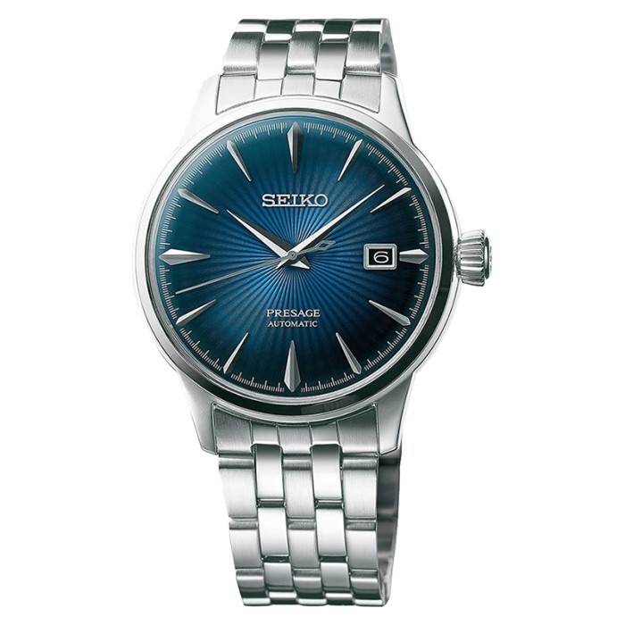 PROMO Seiko SRPB41J1 Presage Bluemoon Cocktail Automatic Blue Gradation Text