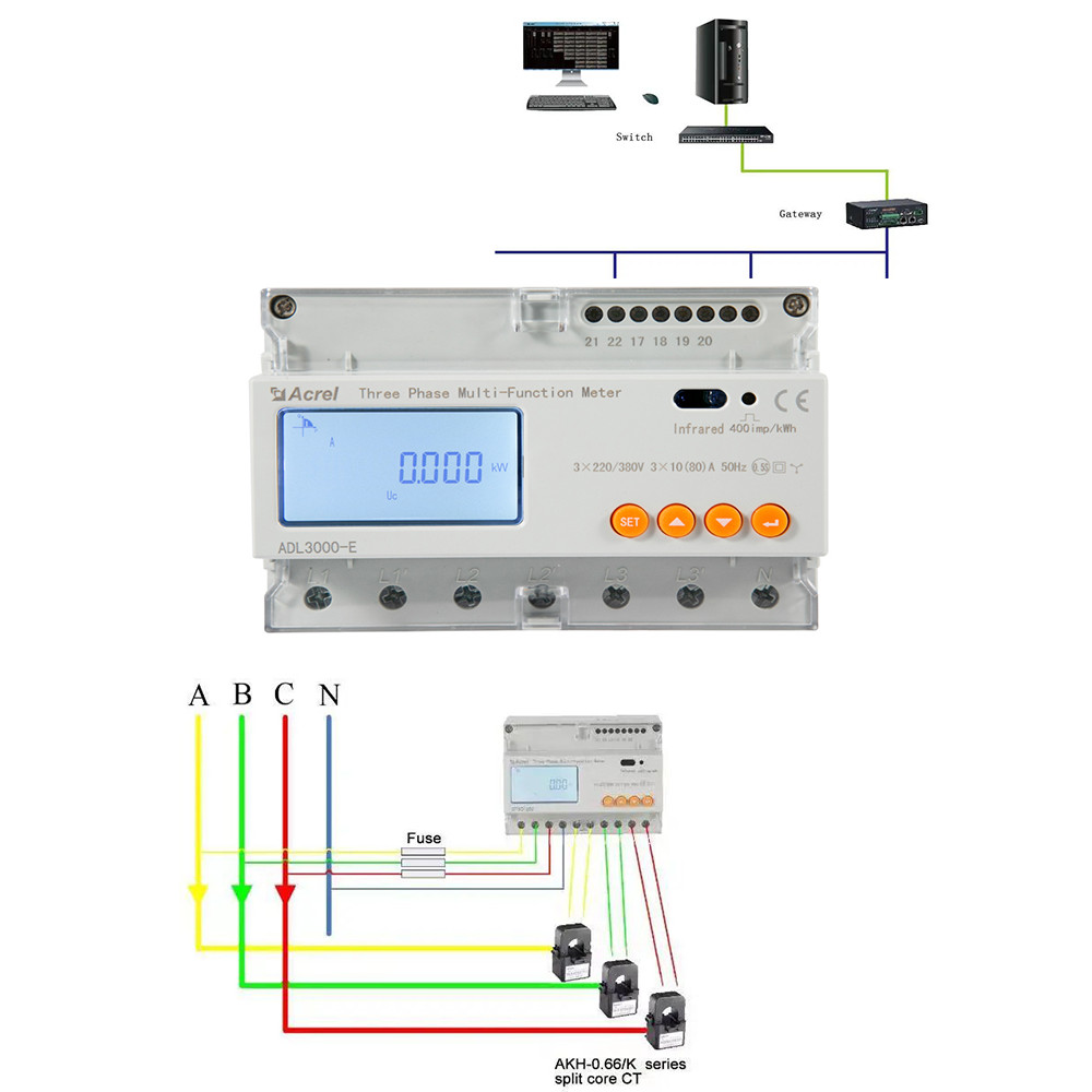 VISCO ADL3000-E Three Phase Electric Meter Power Meter For Sale 3 Phase Electricity Meter Suppliers