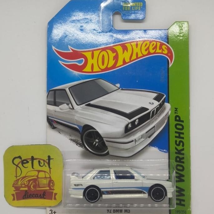 HOT WHEELS HOTWHEELS EXCLUSIVE RECOLOR 92 BMW M3 RARE PUTIH WHITE