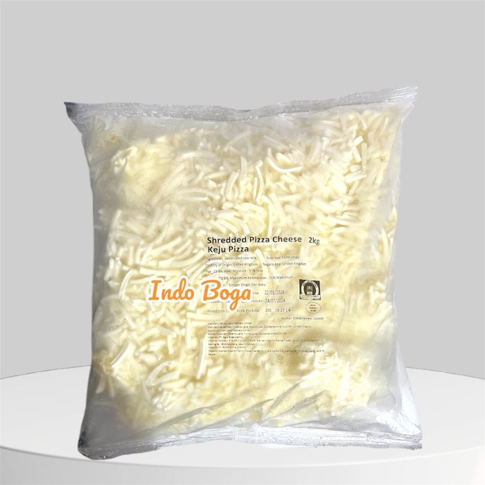 

dairy partners mozarella shredded 2 kg / mozzarella shredded