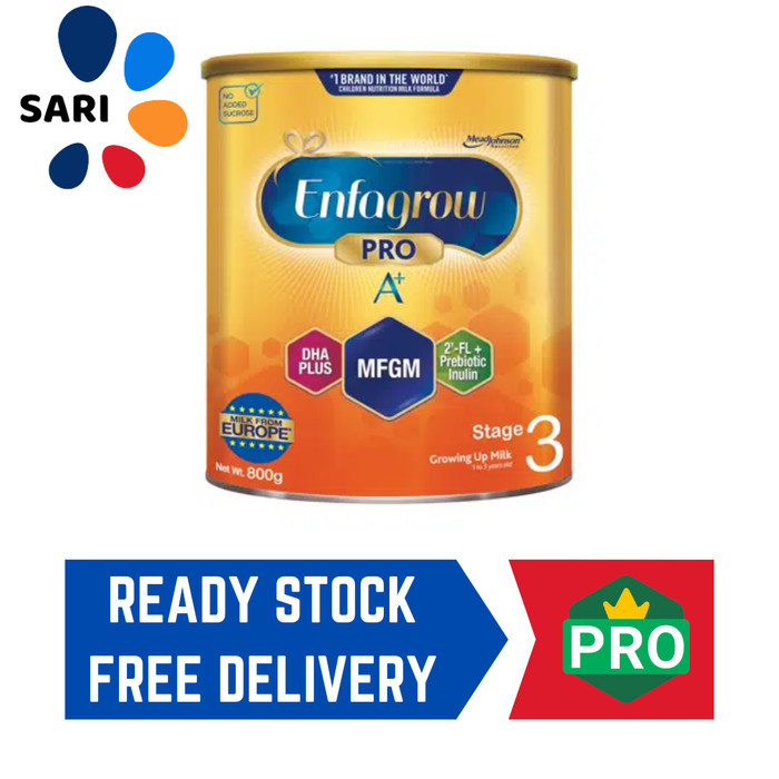 

Enfagrow Pro A+ Growing Up Milk Powder Formula - Stage 3 800g
