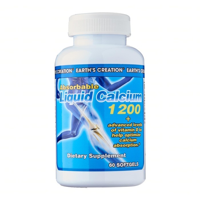 

Earth's Creation Liquid Calcium 1200 Mg Plus Vitamin D 60 per pack