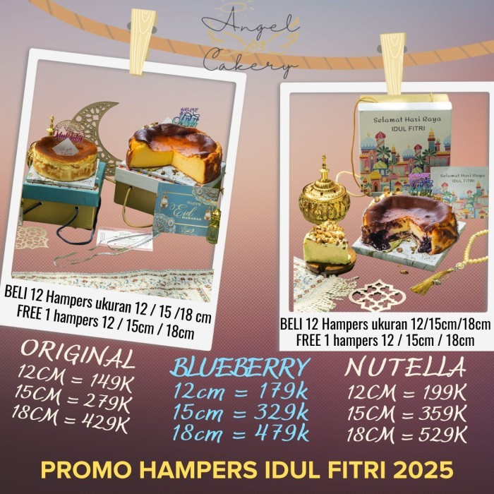 

PROMO Basque 12cm/15cm BELI 12 hampers free 1 hampers Angel Cakery