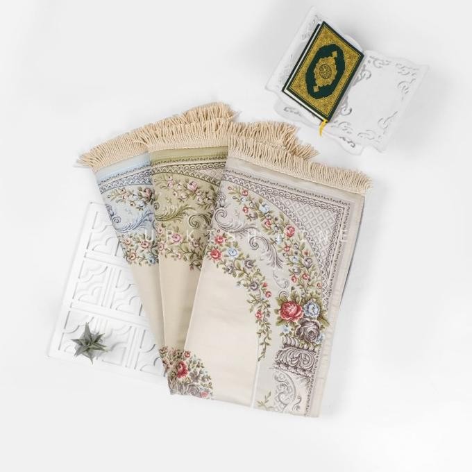 Diskon Sajadah Import Turki Satin Bordir/Sajadah Turki Tebal Mewah Mahar