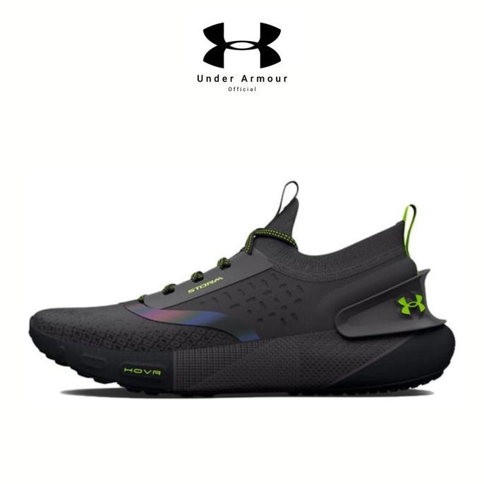Sepatu Under Armour HOVR Phantom 3 Strorm " Jet Grey Iridescent "