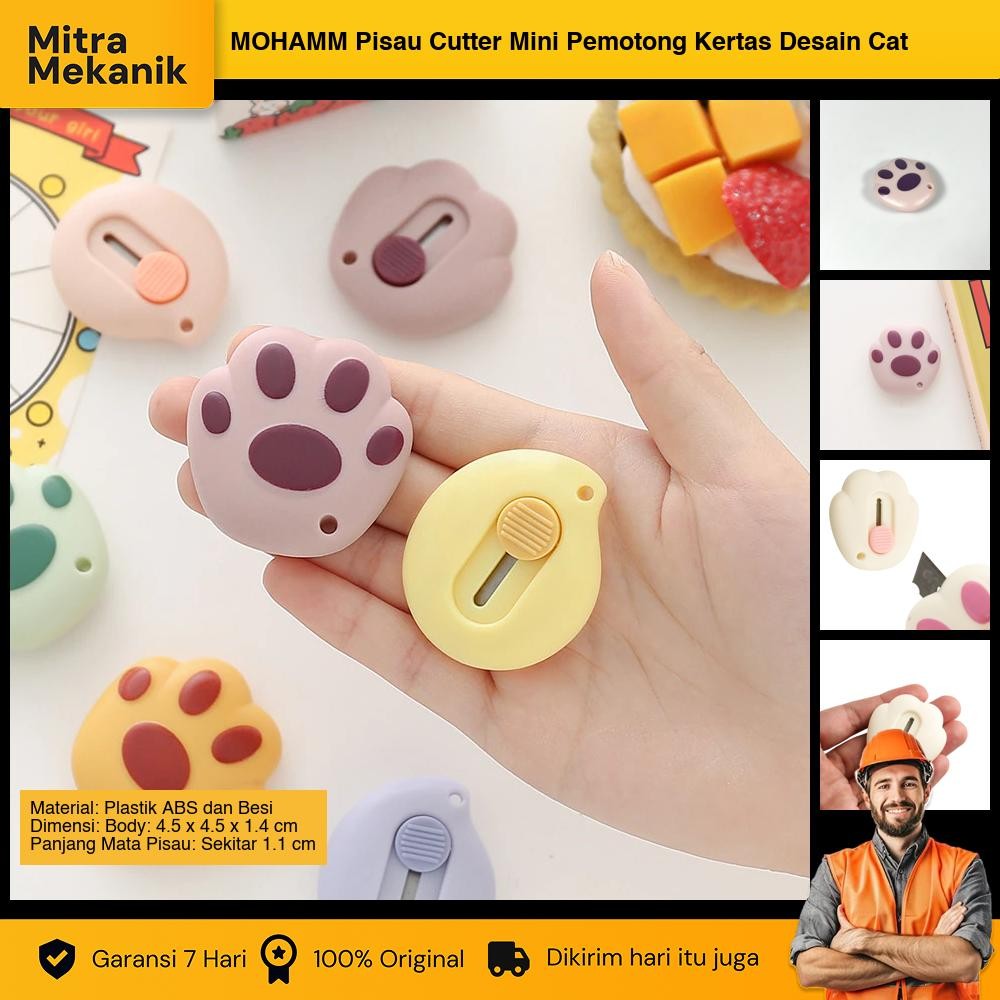 

MOHAMM Pisau Cutter Mini Pemotong Kertas Desain Cat Paw - OL-6101