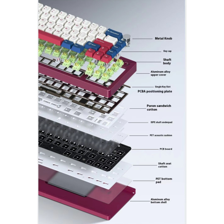 Mechanical Keyboard Dark Alien R65 Alumunium Case