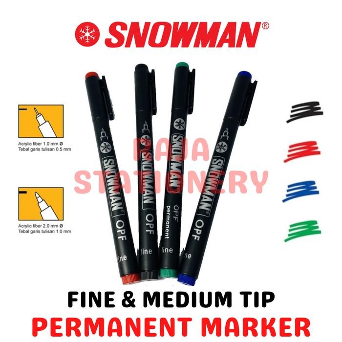 

terbaru !!! [snowman permanent marker opf opm black blue red grren spidol permanen snowman ohp opm