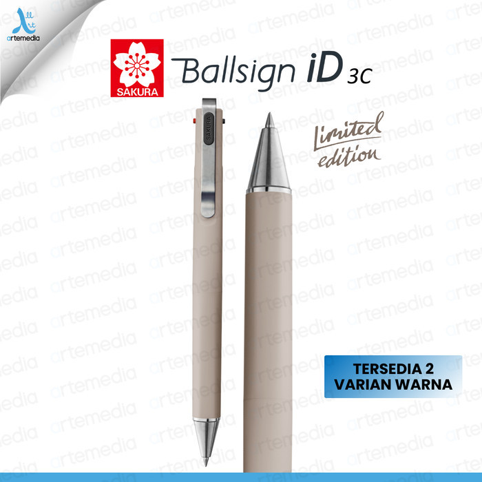 

terbaru !!! sakura ballsign id 3c multipen ballpoint gel pen retractable - limited ready