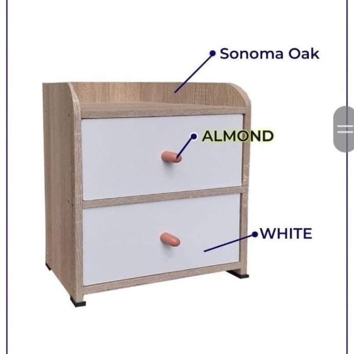 KP NAKAS 2 LACI KAYU MINIMALIS / BEDSIDE TABLE / LACI KANTOR LEMARI