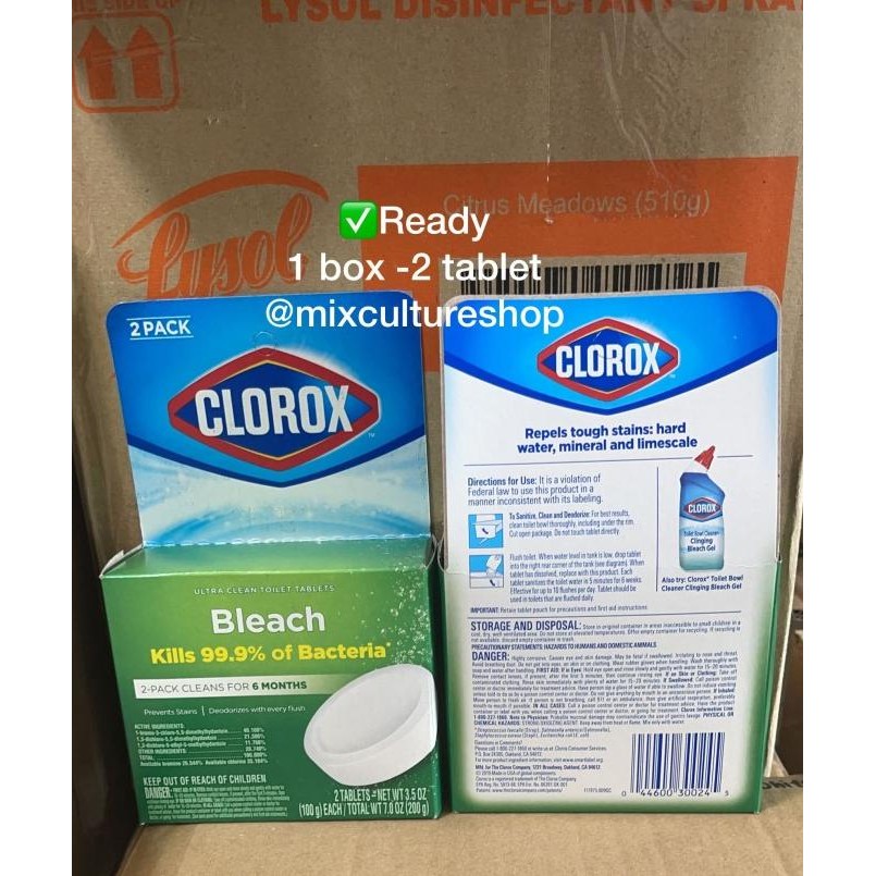 CLOROX AUTOMATIC TOILET BOWL CLEANER TABLETS