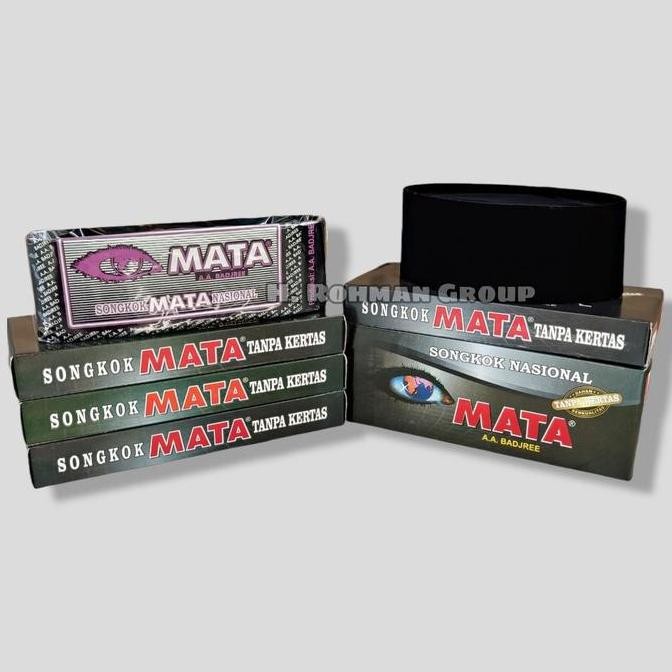 Terjangkau Peci Kopiah Kopeah Hitam Cap Mata Original Songkok Nasinal Mata Tanpa Kertas Muslim Pria 