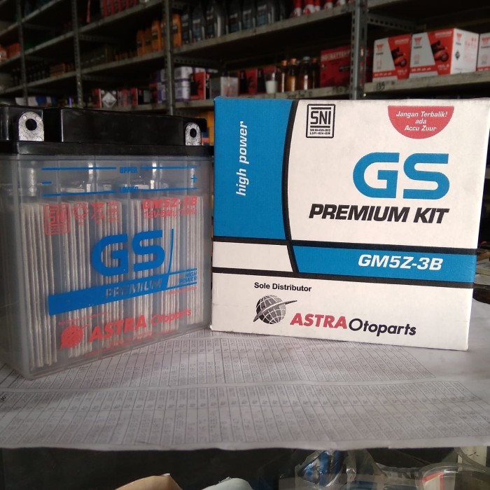 Aki Motor Merk Gs Astra Aki Basah Gm5Z-3B Asli Bebek Supra Mio Sporty