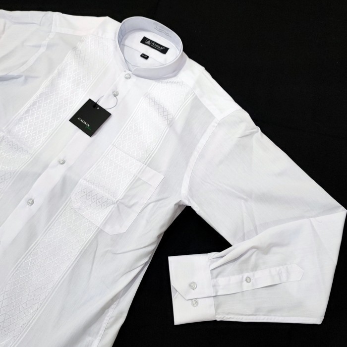 Baju Koko Putih Lengan Panjang Reguler ( Original 100 % Alisan ) {TerlarisBest Seller}