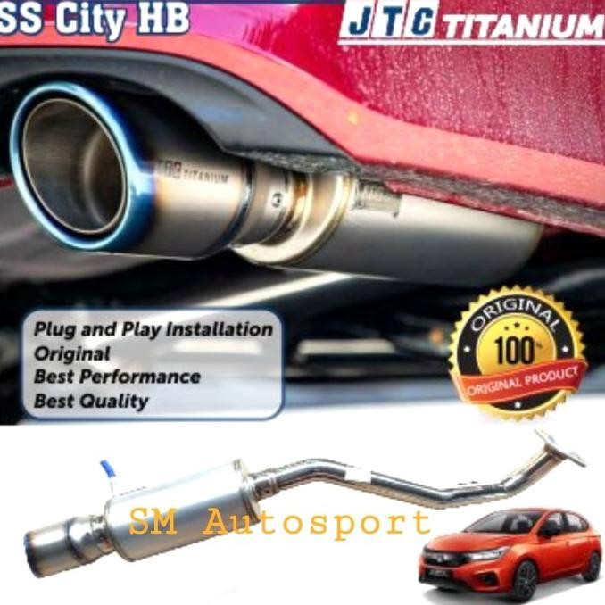 TERBARU - JTC S.S Racing Titanium Muffler Knalpot HONDA City Hatchback GN 2021+