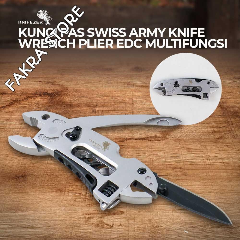 KNIFEZER Kunci Pas Swiss Army Knife Wrench Plier EDC Multifungsi - MPG05 Original Termurah
