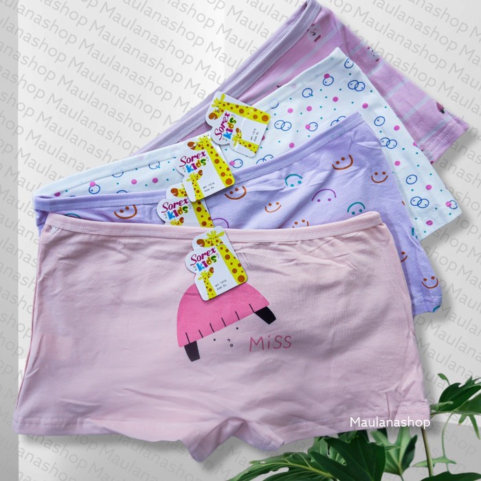 Celana dalam anak perempuan lusinan premium sorex kids 1315 katun soft