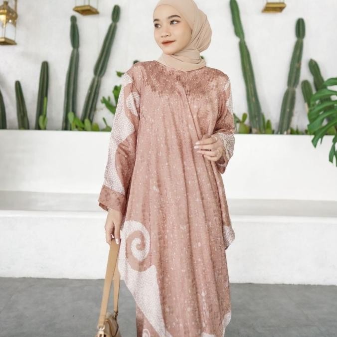 Asyila Set Batik Viscose setelan kondangan tunik dan rok lilit