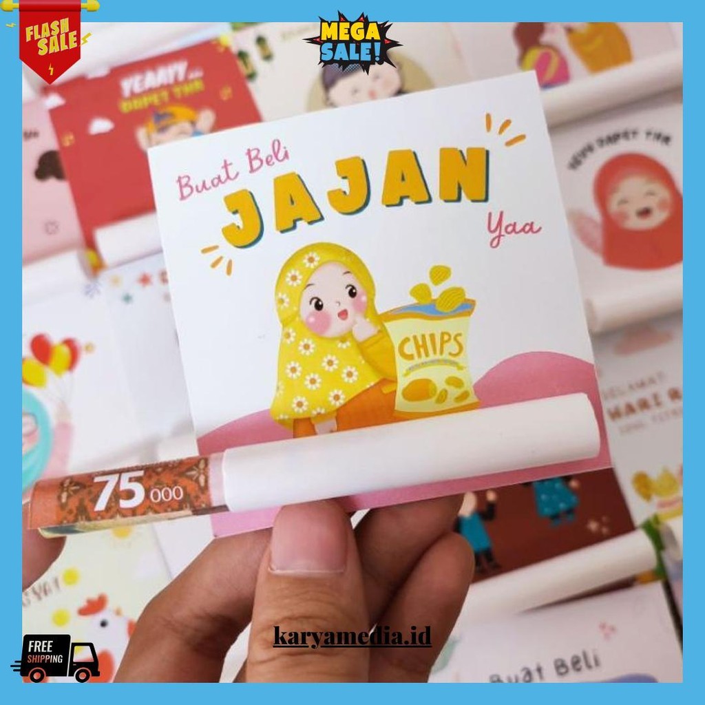

24Pcs Amplop + Plastik Lebaran Unik Lucu Angpau Uang Diluar Kekinian By Giftproject.Id Terlaris