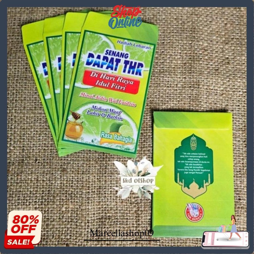 

100 Lembar Amplop Lebaran Idul Fitri Motif Snack Df2 Ukuran Medium Mix 10 Gambar Siap Kirim