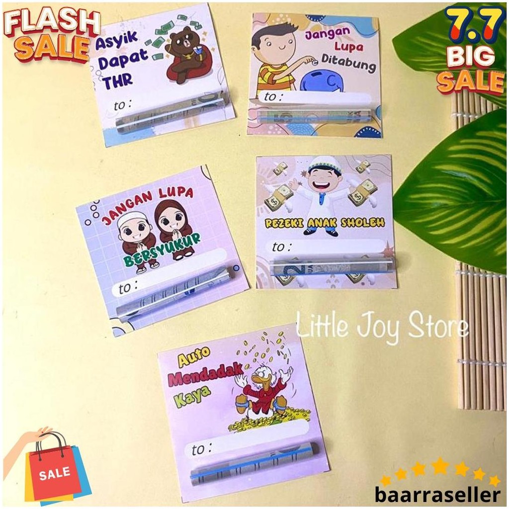

(10 Pcs) Amplop Lebaran Viral (Amplop Sedotan + Tali + Plastik + Hantag) / Amplop Mini Gift Lebaran Isi 10Pcs Bisa Diisi Coklat Atau Permen Cod