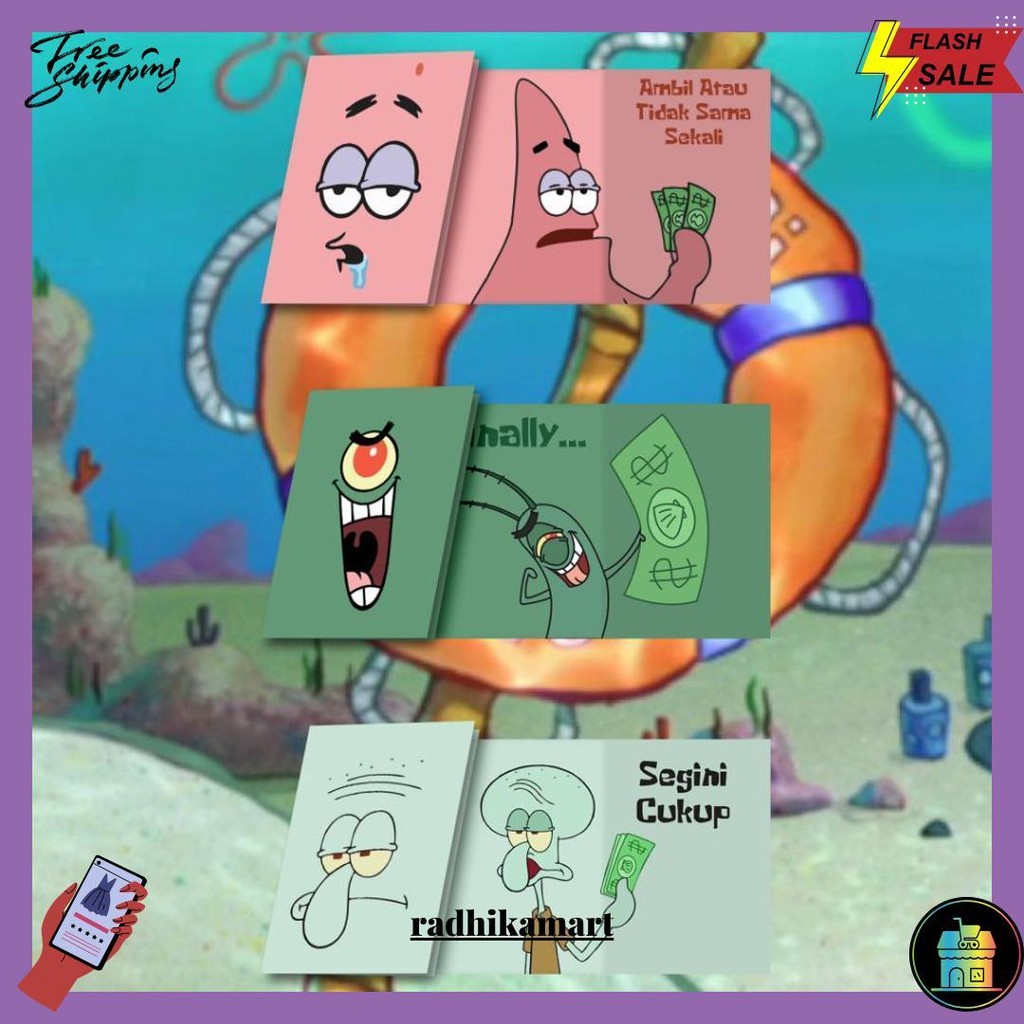 

Amplop Kartu Thr / Thr Card / Kartu Amplop Lebaran Idul Fitri / Kartu Amplop Lucu / Kartu Amplop Viral Spongebob Edisi (Limited Edition) 1 Pcs Bisa Cod