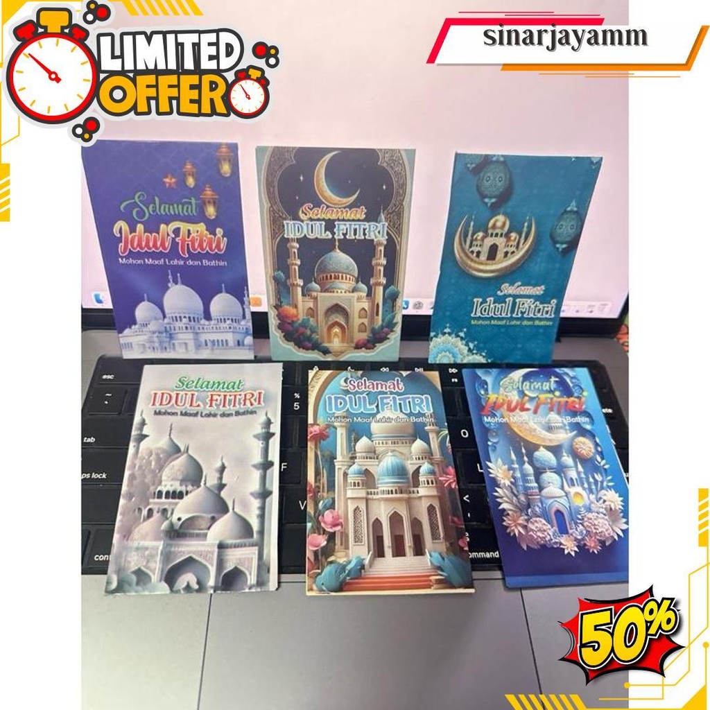 

100Pcs Amplop Lebaran Idul Fitri Karakter Lucu Isi Amplop Mini Grosir Bisa Cod
