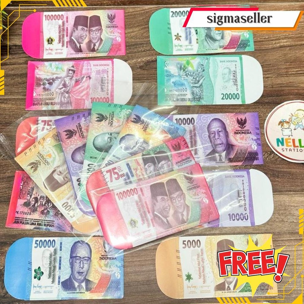 

Ampau Amplop Lebaran Uang Mainan Medium Isi 100 Lembar Original Produk