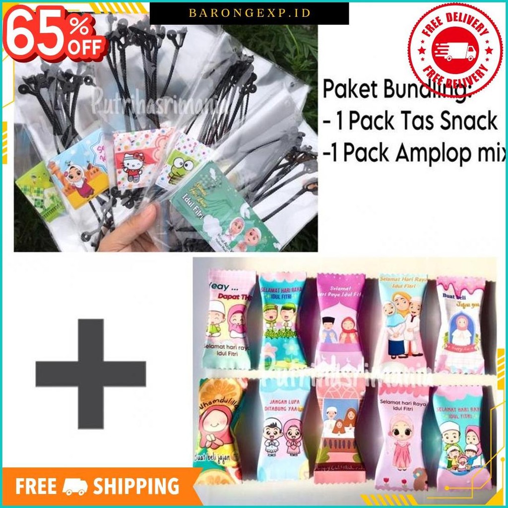 

(Cod) Amplop Lebaran Permen Viral Free Tas Snack Thr / Amplop Permen Isi 10Pcs Original Produk