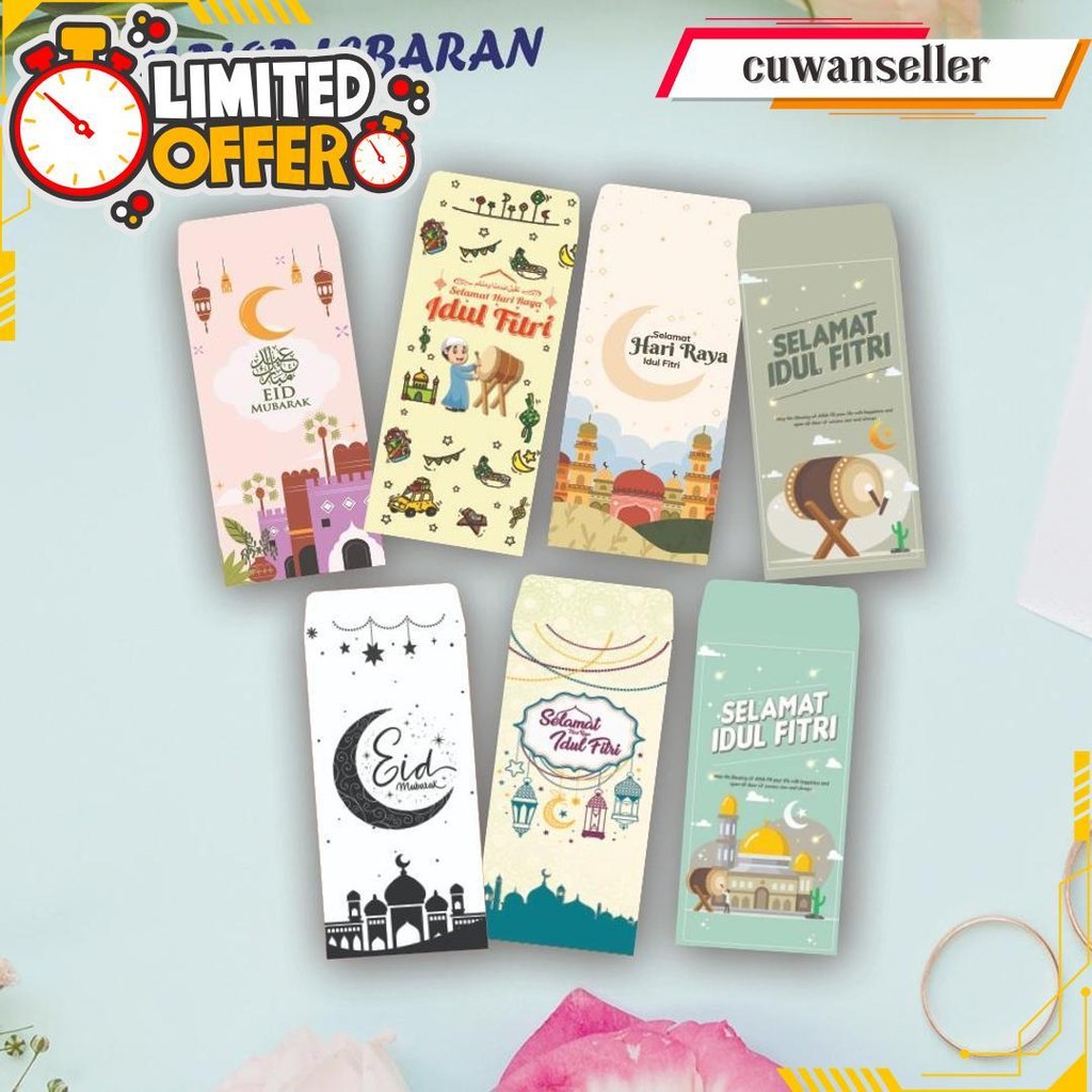 

(10 Pcs) Amplop Lebaran/Amplop Aestetic/Eid Mubarak/Ramadan/Kareem/Idul Fitri/Amplop Unik Terlaris