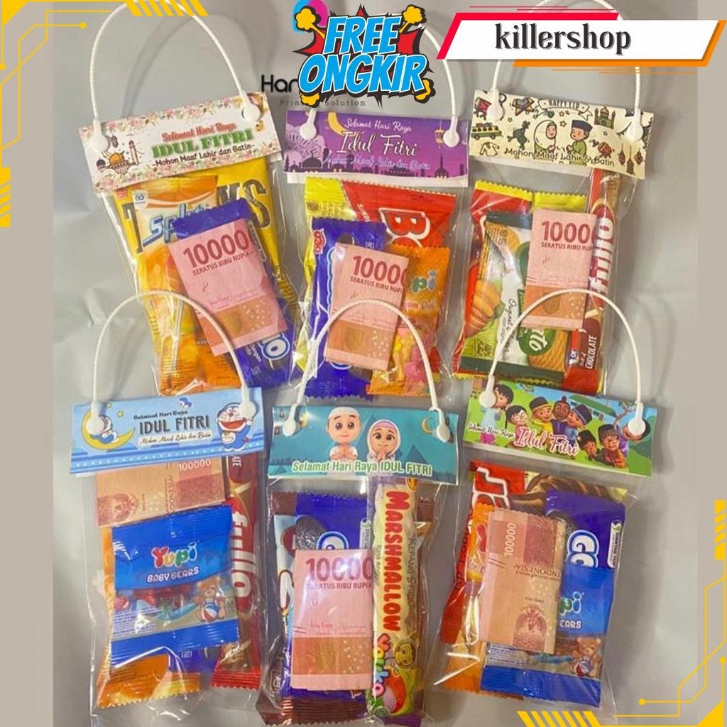 

(10Pcs) Tas Plastik Snack Thr Unik Edisi Lebaran Amplop Idul Fitri / Opp Plastik Snack Idul Fitri Termurah Banget