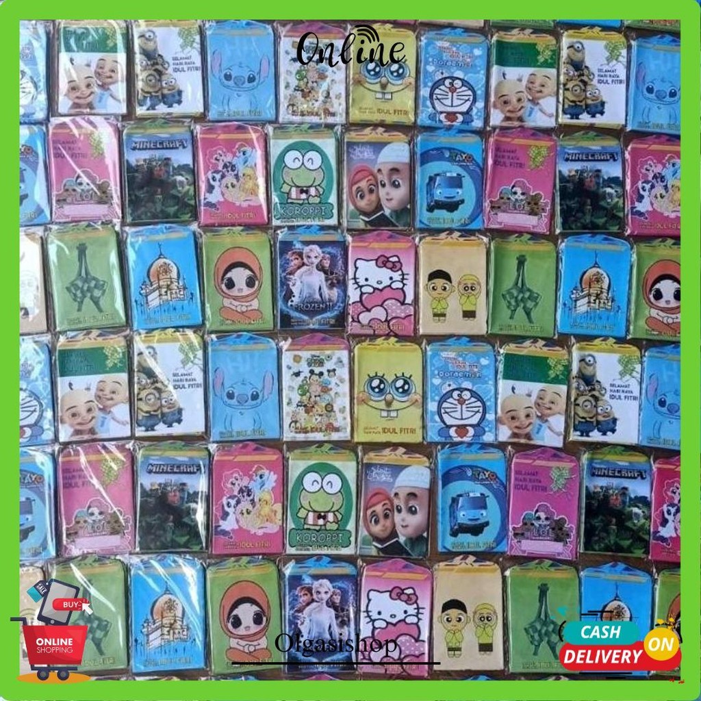 

100 Amplop Lebaran Medium Motif Karakter Kartun Lucu (Sudah Di Lem) Siap Pakai Termurah Banget