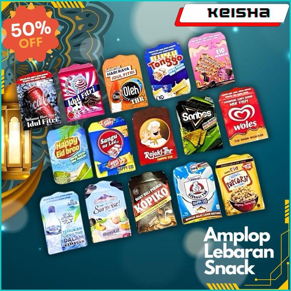 

[Ready Stock] Amplo Lebaran Motif Snack Muslim Viral | Amplop Lebaran 2025 Termurah Banget