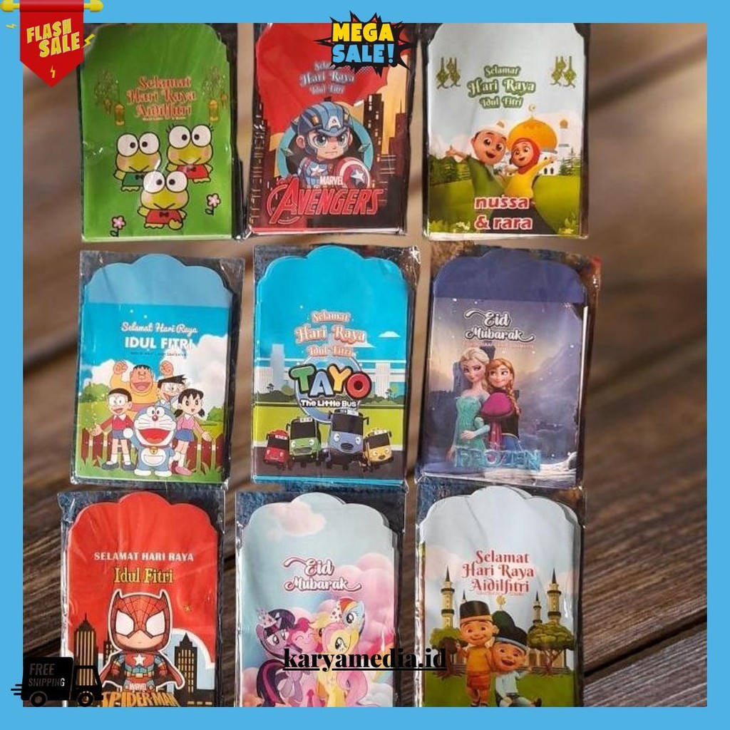 

10 Pack Isi 100 Amplop Lebaran Madium Siap Pakai Cod