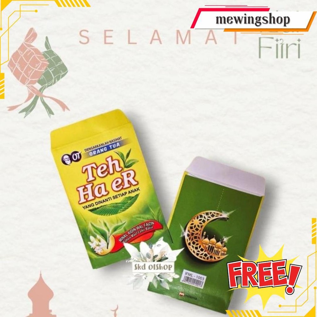 

100 Lembar Amplop Lebaran Karakter Motif Snack Serie A Ukuran Medium Mix Gambar Cod