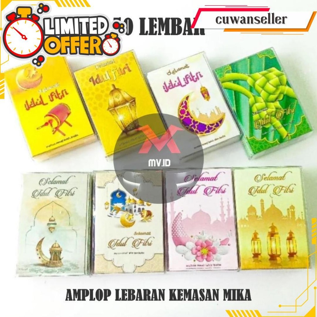 

[50 Lembar] Amplop Lebaran Kemasan Mika Isi 50 Lembar Amplop Idul Fitri Thr Lucu Gift Eid Mubarak Motif Banyak Islamic Dan Kartun Lucu 2025 Hari Raya Termurah Banget