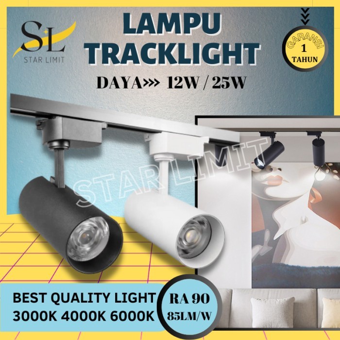 Lampu Sorot Rel Led Track Light Lampu Rel Sorot Spotlight Track 12/25W