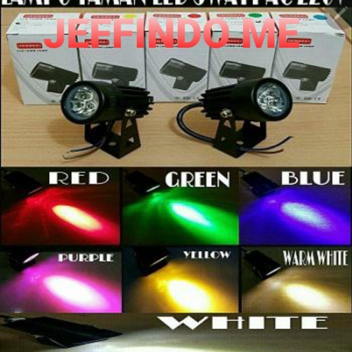 Lampu Sorot Taman Led 3 Mata 3 Watt 3W Mini Body Kecil