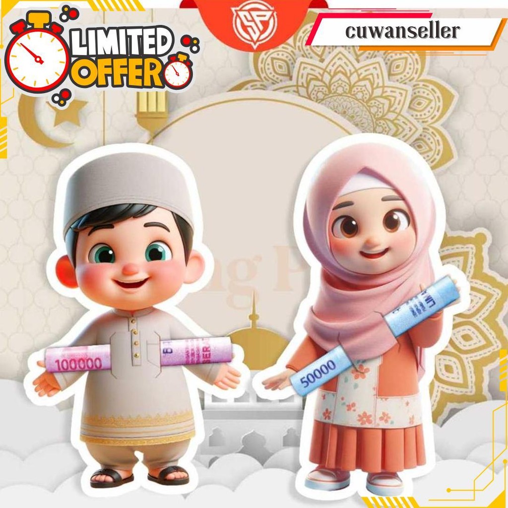 

3 Pack Amplop Lebaran Karakter 3D Amplop Idul Fitri Amplop Peluk Uang Angpao Amplop Lebaran Siap Kirim