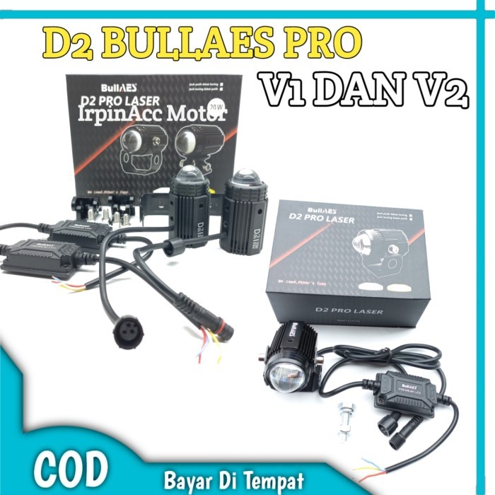 Lampu Tembak Foglam Lampu Sorot Merek Bullaes Terang Padat D2 Laser