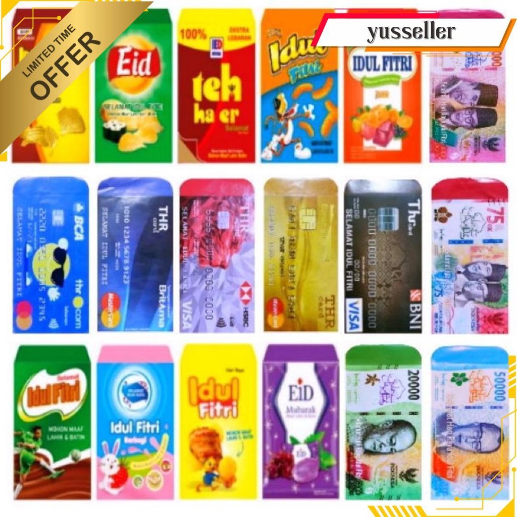 

100 Lembar Amplop Lebaran Thr Snack Termurah Banget