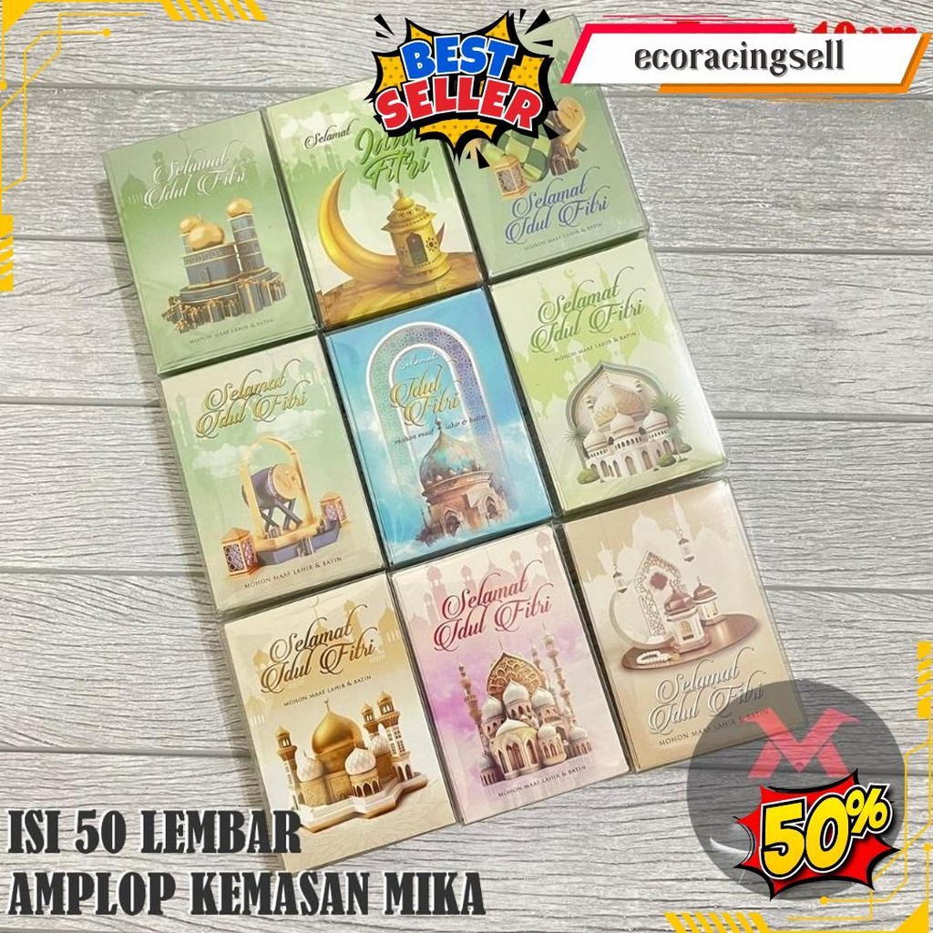 

[Isi 50 Lembar Amplop] Amplop Lebaran Kemasan Mika Isi 50 Lembar Amplop Idul Fitri Thr Lucu Gift Eid Mubarak Motif Banyak Islamic Dan Kartun Lucu 2024 Hari Raya Siap Kirim