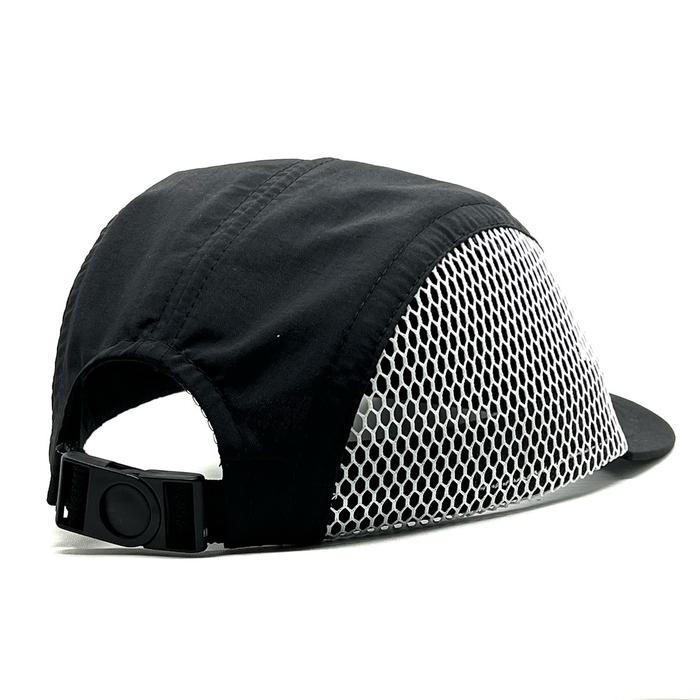 PRODUK TERLARIS MOREUDIM - TOPI FIVE PANEL LIDAH PENDEK BLACK JARING WHITE TOPI TASLAN ORIGINAL MRDM