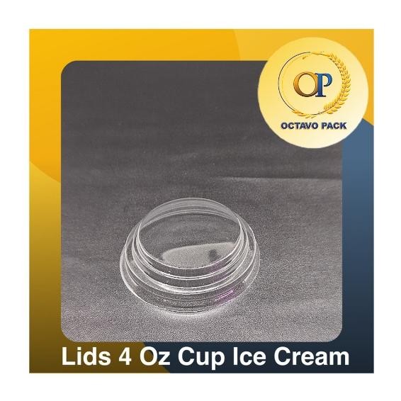 Bisa COD Tutup Paper Cup Ice Cream 4 Oz ( 120ml ) / Lids 4 Oz Cup Ice Cream ||